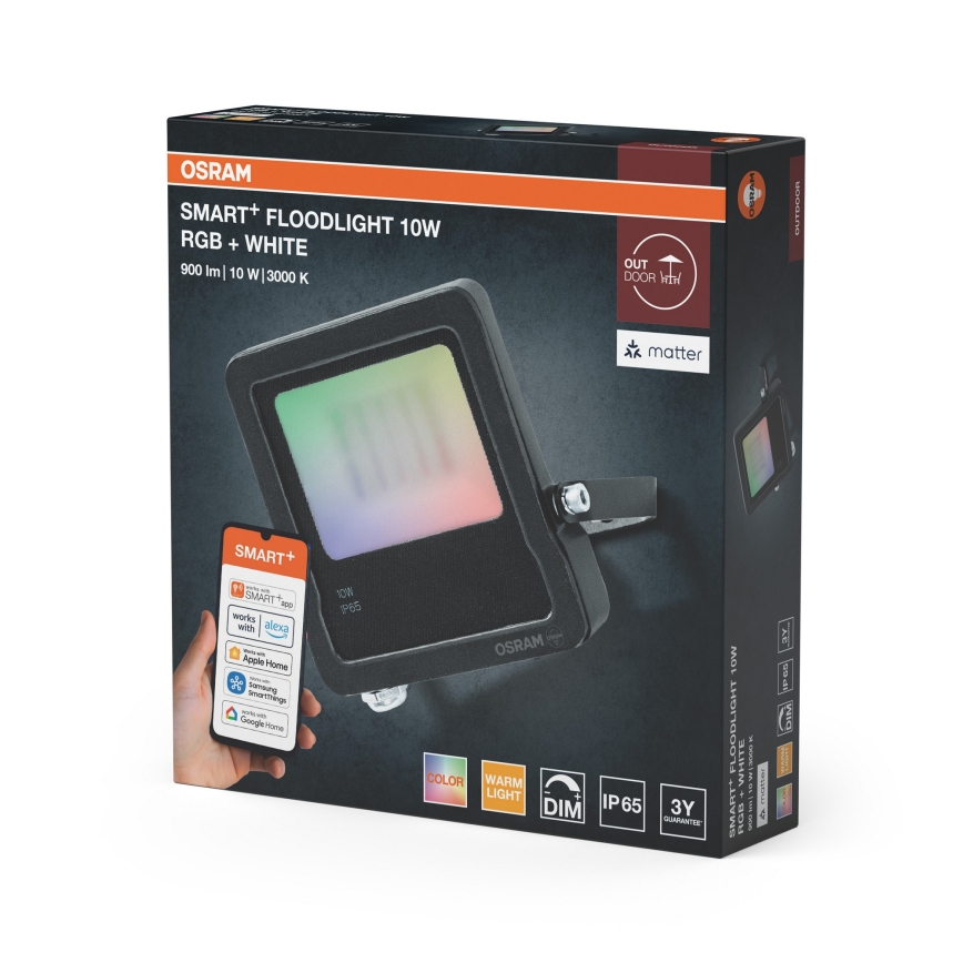 Osram - LED RGBW прожектор SMART+ FLOODLIGHT с възможност за димиране, 10W/230V, IP65, Wi‑Fi