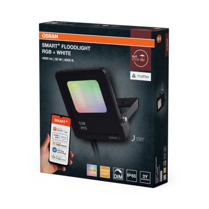 Osram - LED RGBW димируем прожектор SMART+ FLOODLIGHT LED/50W/230V IP65 Wi-Fi