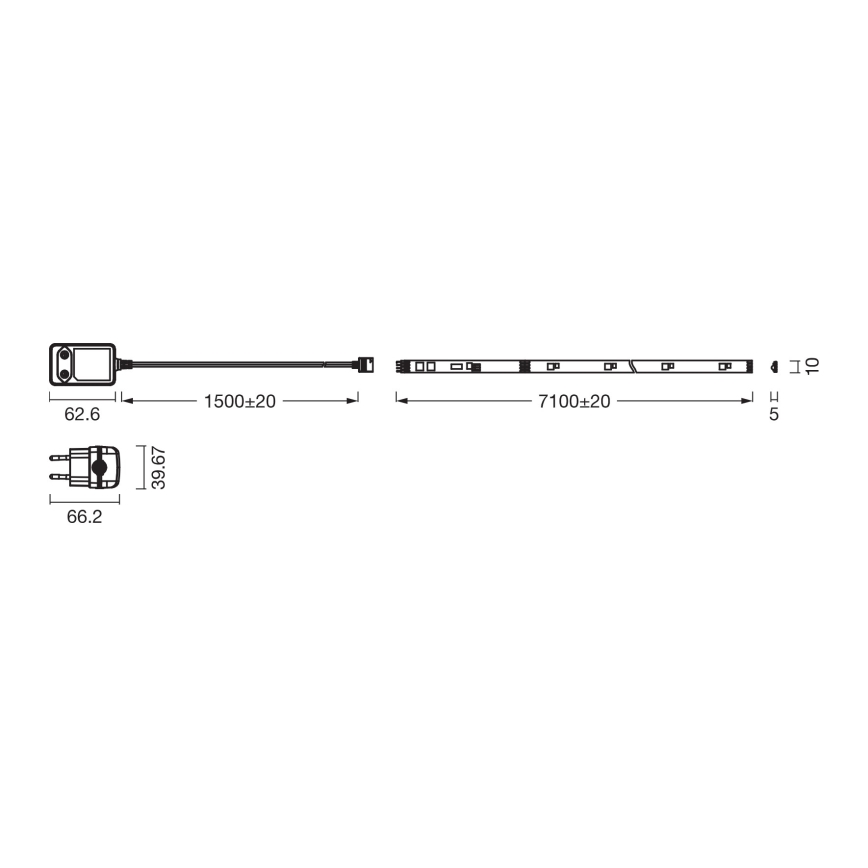 Osram - LED RGBW димируема лента FLEX 7m LED/18W/230V + дистанционно управление