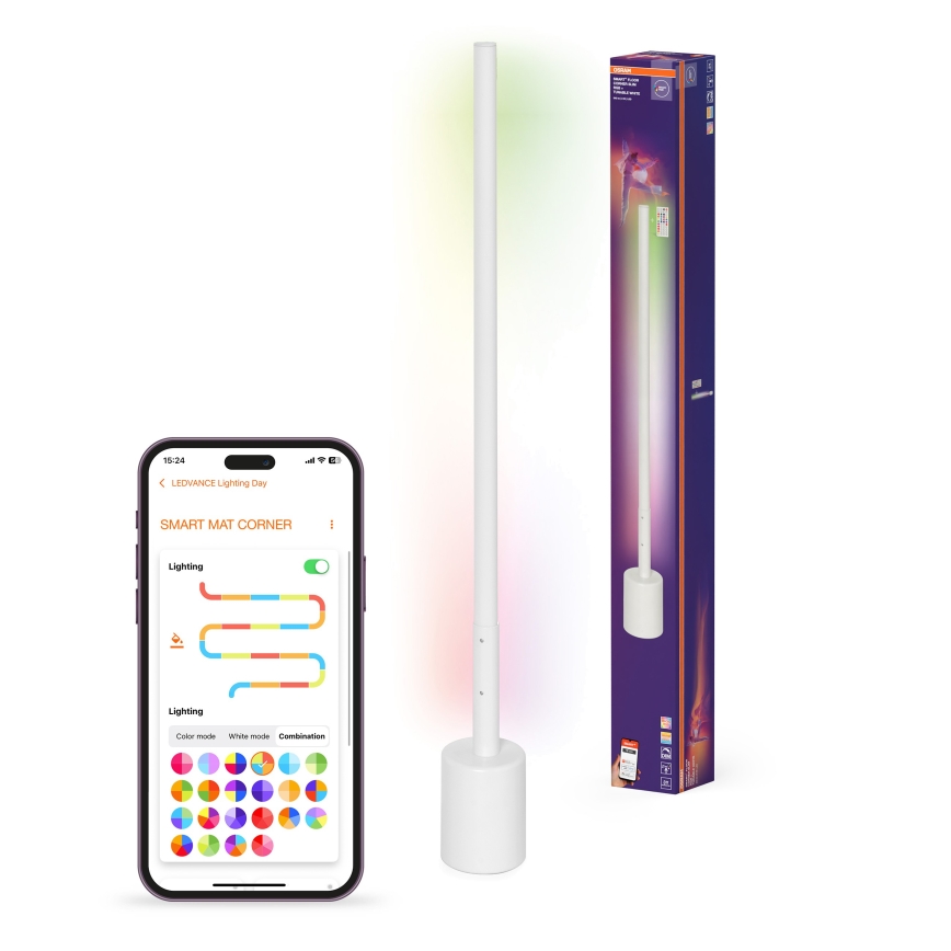 Osram - LED RGBW димируема подова лампа SMART+ FLOOR LED/8W/230V 2700-6500K Wi-Fi бяла + дистанционно управление