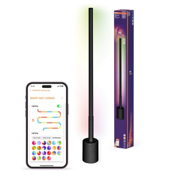 Osram - LED RGBW димируема подова лампа SMART+ FLOOR LED/8W/230V 2700-6500K Wi-Fi черна + дистанционно управление