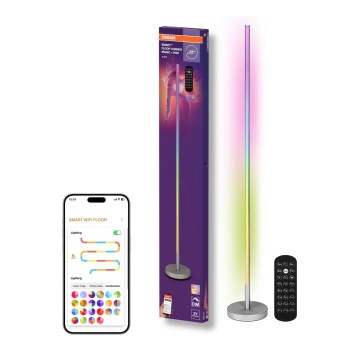 Osram - LED RGBW димируема подова лампа SMART+ MAGIC LED/11,5W/230V 2700-6500K сребърна Wi-Fi + дистанционно управление