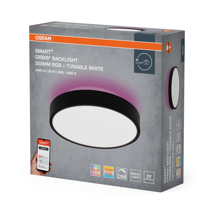 Osram - LED RGBW димируемо таванно осветително тяло SMART+ ORBIS LED/28W/230V 2700-6500K Wi-Fi