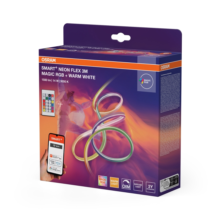 Osram - LED RGBW димируема външна LED лента SMART+ MAGIC 3m LED/14W/230V IP44 Wi-Fi + дистанционно управление