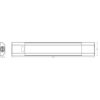 Osram - LED RGBW димируемо подшкафно осветително тяло LINEAR EDGE LED/8W/230V 50 cm бяло + дистанционно управление