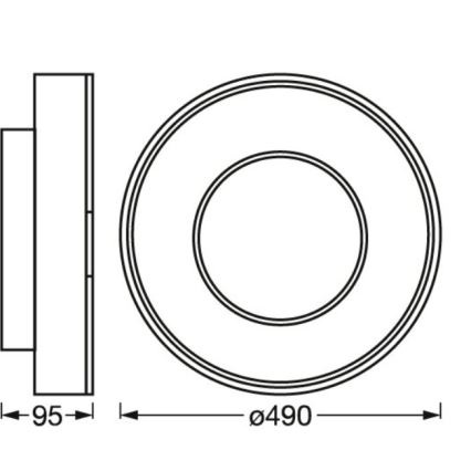 Osram- LED RGBW димируем плафон SMART+ CLARIA LED/32W/230V Ø 49 см 2700-6500K Wi-Fi