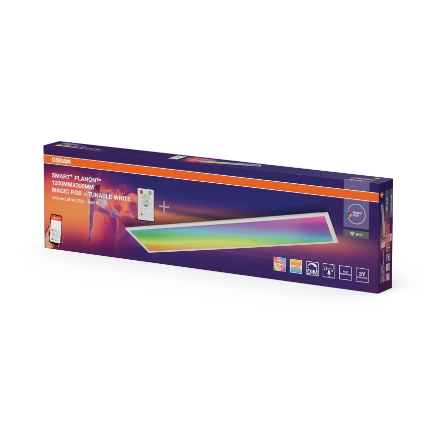 Osram - LED RGBW димируемо таванно осветително тяло SMART+ MAGIC LED/36W/230V 2700-6500K Wi-Fi + дистанционно управление