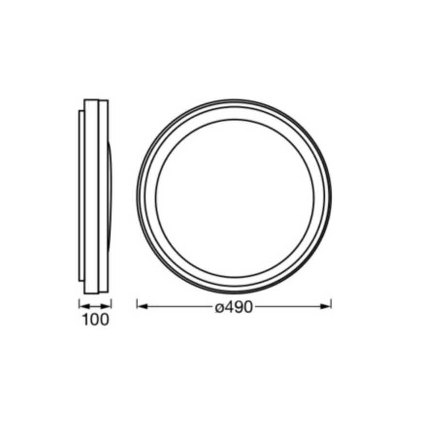 Osram - LED RGBW димируемо таванно осветително тяло SMART+ MAGIC LED/38W/230V Ø 49 см бяло 2700-6500K Wi-Fi