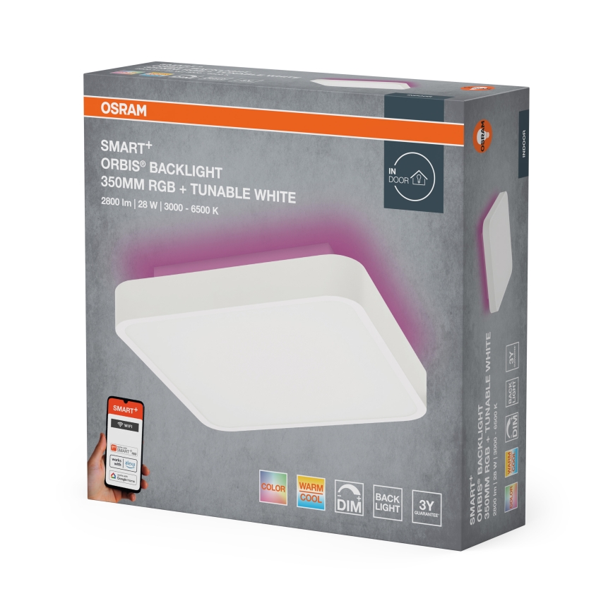 Osram - LED RGBW димируемо таванно осветително тяло SMART+ ORBIS LED/28W/230V 2700-6500K Wi-Fi