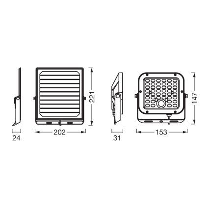 Osram - LED соларен прожектор с възможност за димиране и със сензор ENDURA LED/10W/4,2V 4000K IP65 черен + дистанционно управление