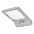 Osram - LED соларен стенен осветител с датчик DOORLED, LED/3W/3,3V, 2000 mAh, IP44, сребрист