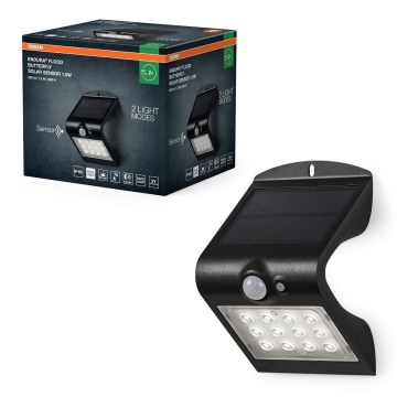 Osram - LED Соларна стенна лампа със сензори за движение и здрач ПЕПЕРУДА LED/1,5W/3,7V 1200 mAh IP65