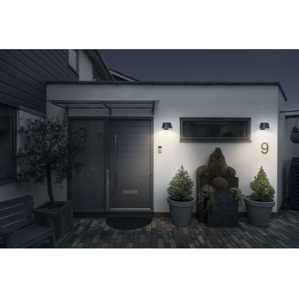 Osram - LED соларен стенен осветител със сензор ENDURA STYLE LED/10,1W/4,2V 2000 mAh IP54 антрацит