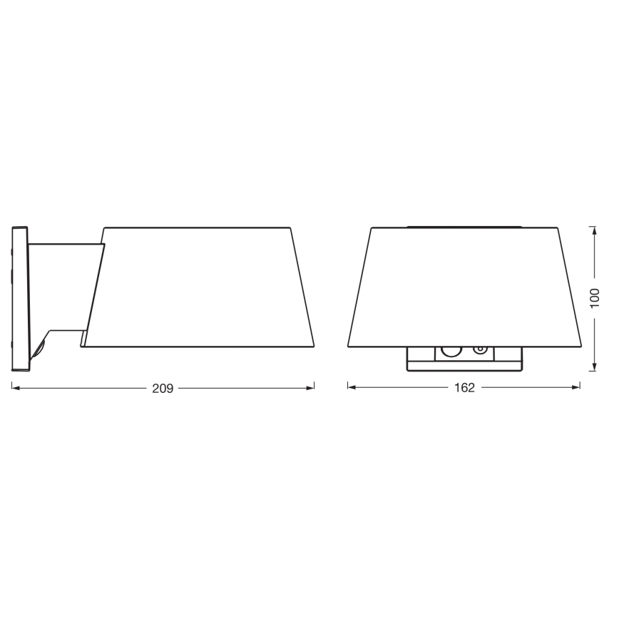 Osram - LED соларен стенен осветител със сензор ENDURA STYLE LED/10,1W/4,2V 2000 mAh IP54 антрацит