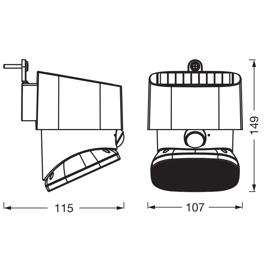 Osram - соларна стенна LED лампа със сензор ENDURA STYLE LED/10,3W/4,2V 2000 mAh IP54 антрацит