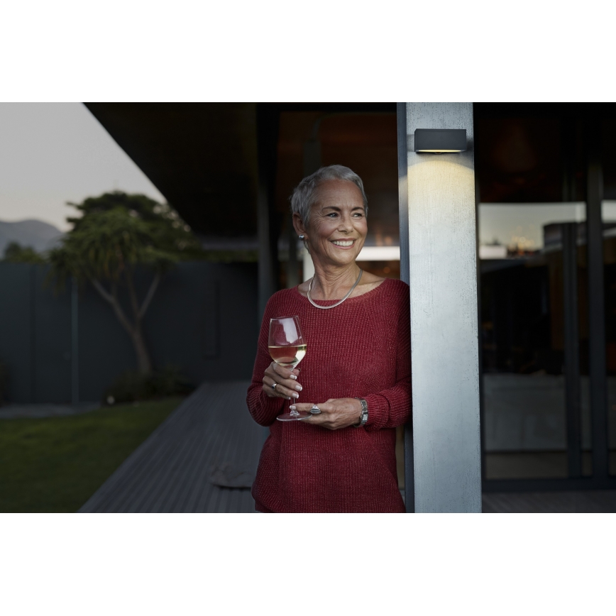 Osram - LED димируемо соларно стеннo осветително тяло със сензор ENDURA STYLE LED/10,7W/4,2V 2000 mAh IP65 антрацит