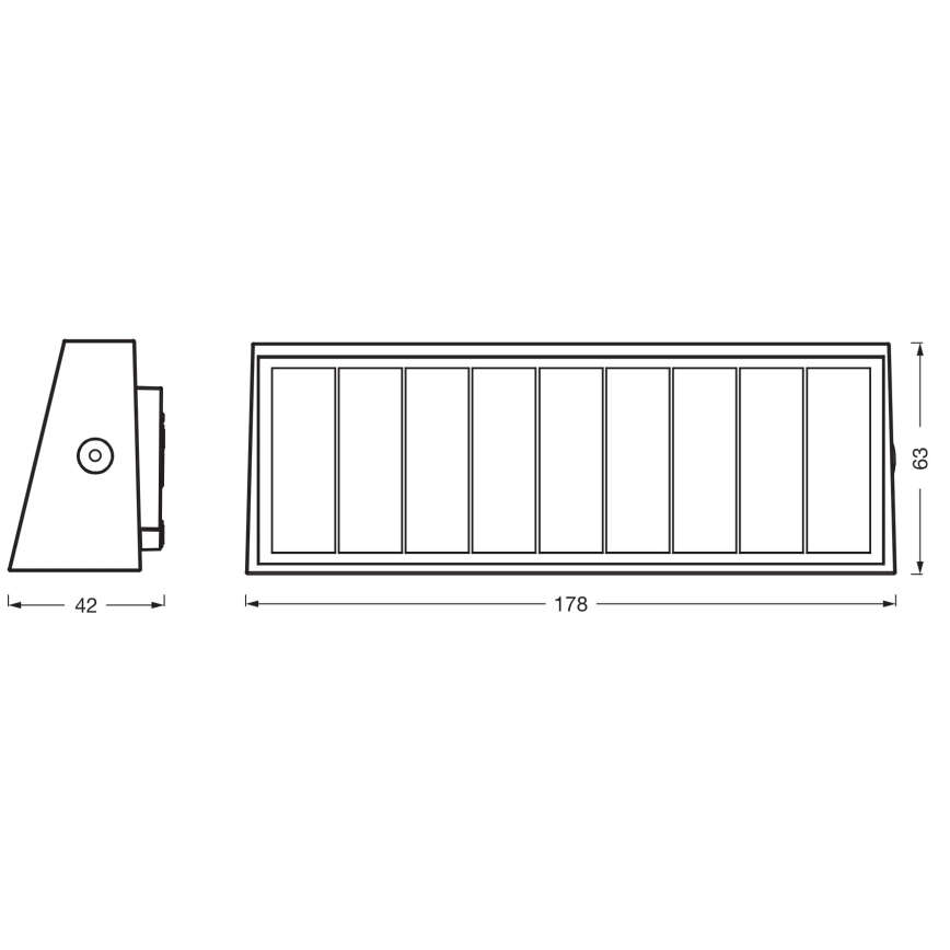 Osram - Соларен стенен LED осветител с възможност за димиране ENDURA STYLE LED/7,1W/4,2V 2000 mAh IP44 антрацит