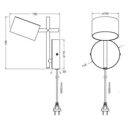 Osram - LED димируемо стенно сензорно осветително тяло DECOR KYOTO LED/12W/230V CRI 90 черно
