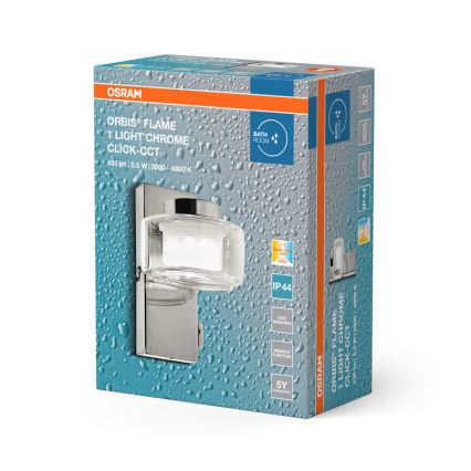Osram - LED стенно осветително тяло за баня ORBIS FLAME LED/5,5W/230V 3000/4000K IP44 лъскав хром