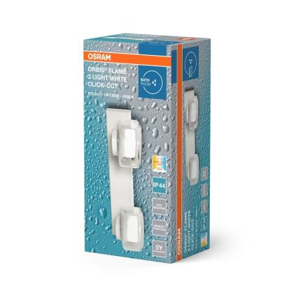 Osram - LED стенен аплик за баня ORBIS FLAME 2xLED/5,5W/230V IP44 бял