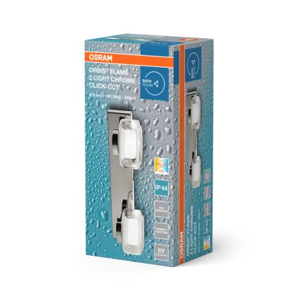 Osram - LED стенен аплик за баня ORBIS FLAME 2xLED/5,5W/230V 3000/4000K IP44 лъскав хром