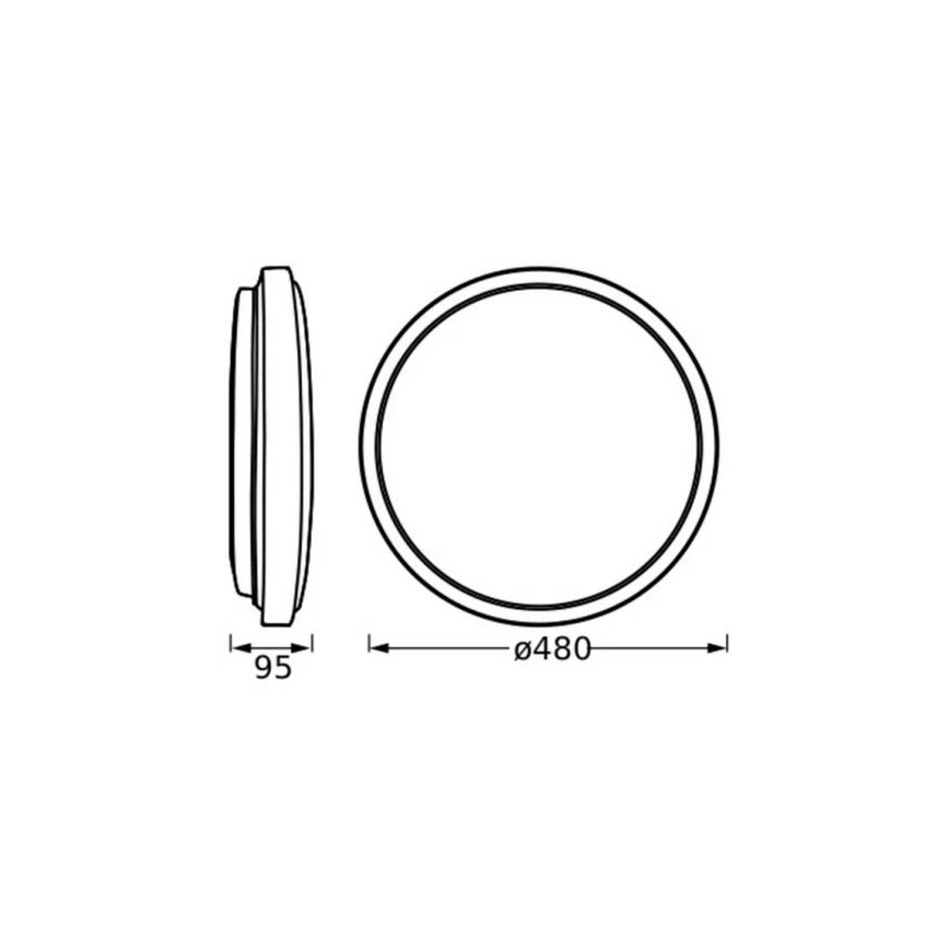 Osram - LED таванен плафон ORBIS LONDON LED/36W/230V Ø 48 см, черен