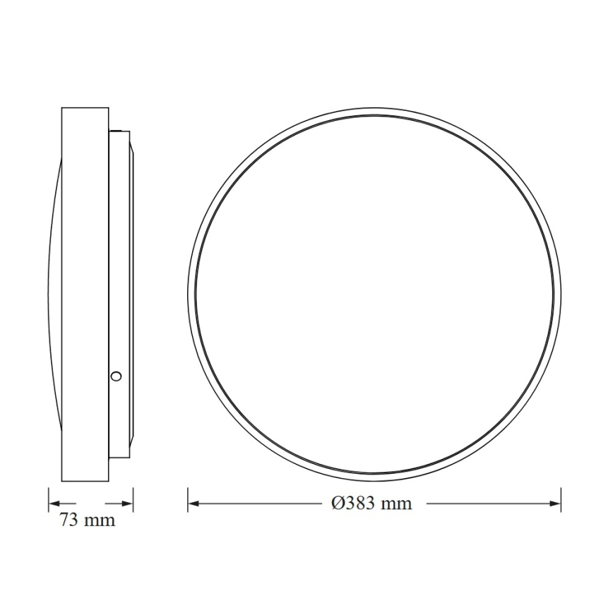 Osram - LED таванно осветително тяло CEILING LUXO LED/24W/230V диаметър 38 cm сребристо