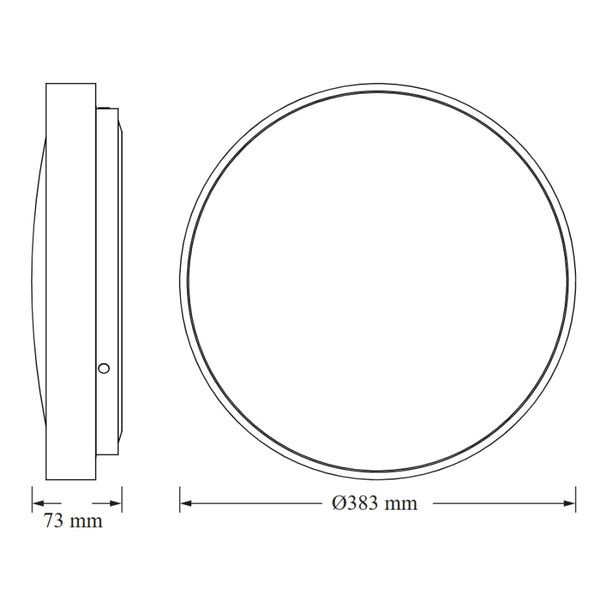 Osram - LED таванно осветително тяло CEILING LUXO LED/24W/230V Ø 38 см черно