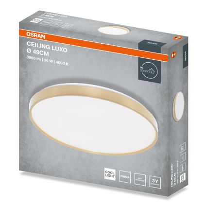 Osram - LED таванно осветително тяло CEILING LUXO LED/36W/230V Ø 49 см, златисто