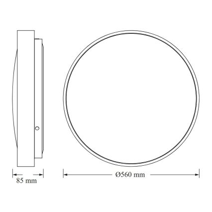 Osram - LED таванно осветително тяло CEILING LUXO LED/60W/230V Ø 56 см бяло