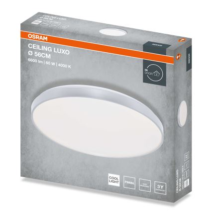 Osram - LED таванно осветително тяло CEILING LUXO LED/60W/230V Ø 56 см, сребристо