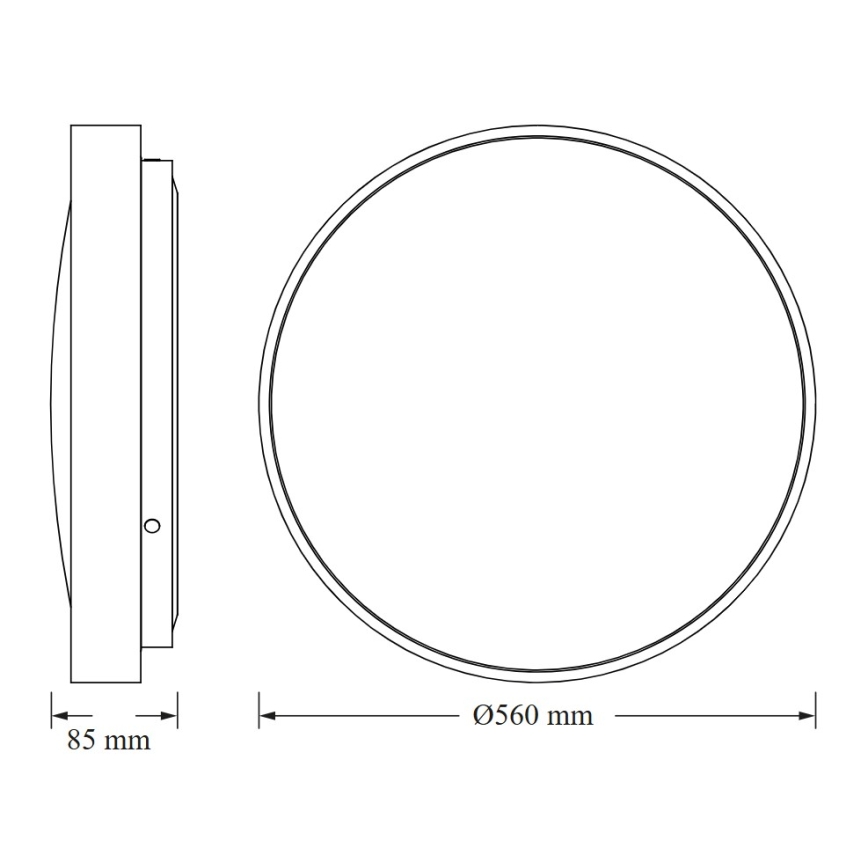 Osram - LED таванно осветително тяло CEILING LUXO LED/60W/230V Ø 56 см, сребристо