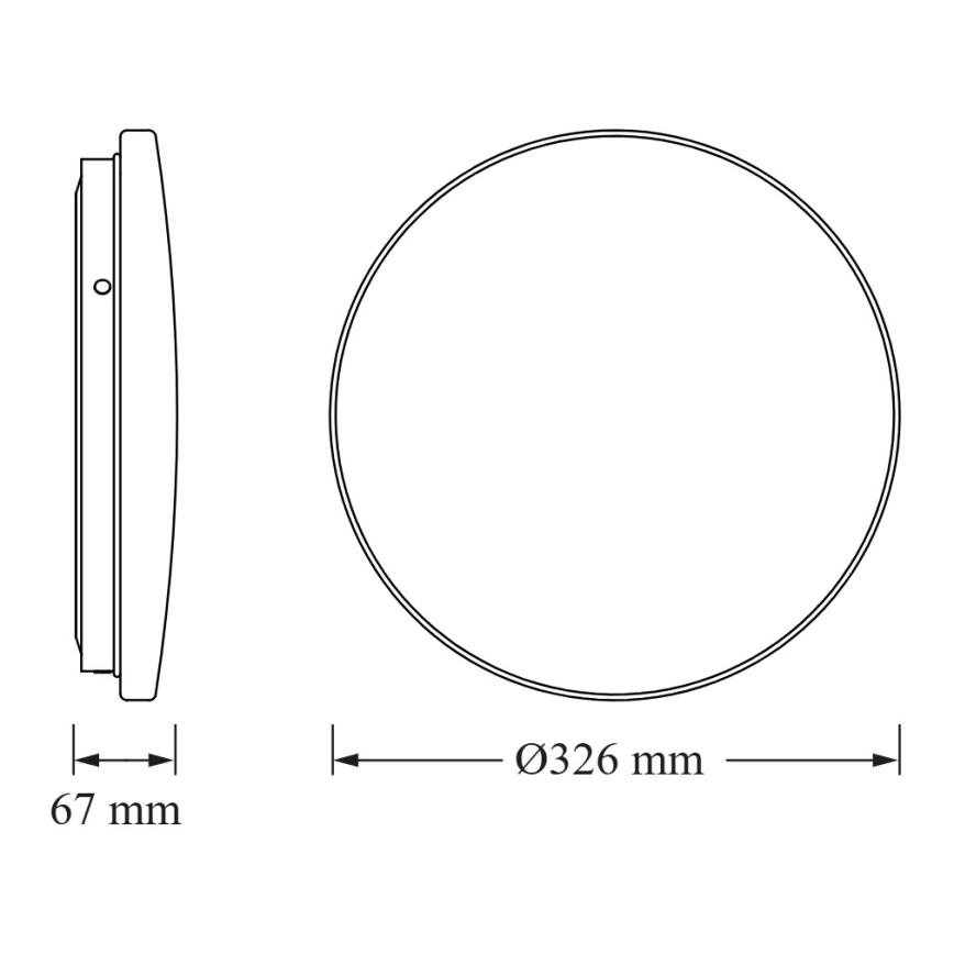 Osram - LED таванно осветително тяло за баня със сензор за здрач CEILING ROUND LED/18W/230V 4000K Ø 33 см IP44 бяло