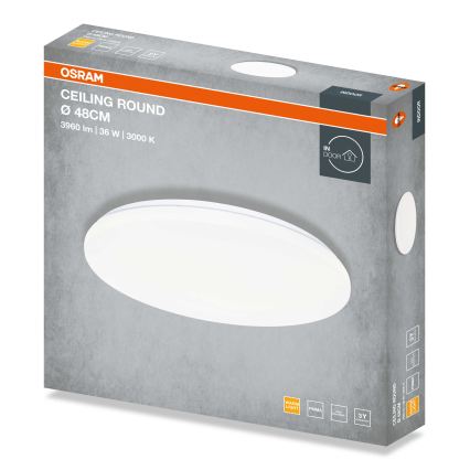 Osram - LED таванно осветително тяло CEILING ROUND LED/36W/230V 3000K Ø 48 cm бяло