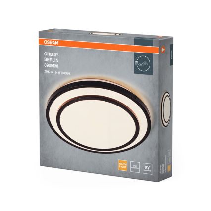 Osram - LED таванно осветително тяло ORBIS BERLIN LED/24W/230V Ø 39 см черно
