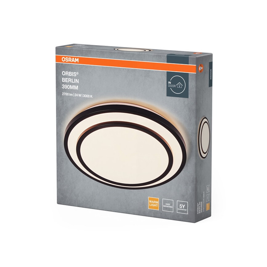 Osram - LED таванно осветително тяло ORBIS BERLIN LED/24W/230V Ø 39 см черно