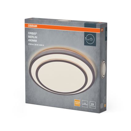 Osram - LED таванно осветително тяло ORBIS BERLIN LED/36W/230V Ø 49,2 cm сребристо