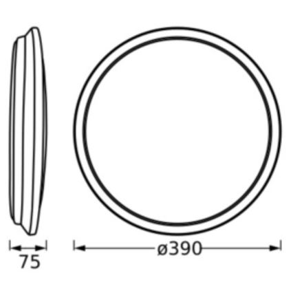 Osram - LED таванно осветително тяло ORBIS DUBLIN LED/24W/230V Ø 39 см, сребристо