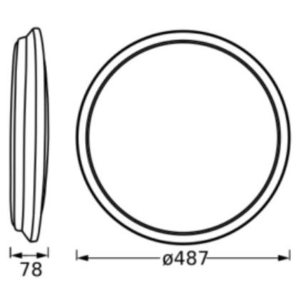 Osram - LED таванно осветително тяло ORBIS DUBLIN LED/36W/230V Ø 49 см, сребристо