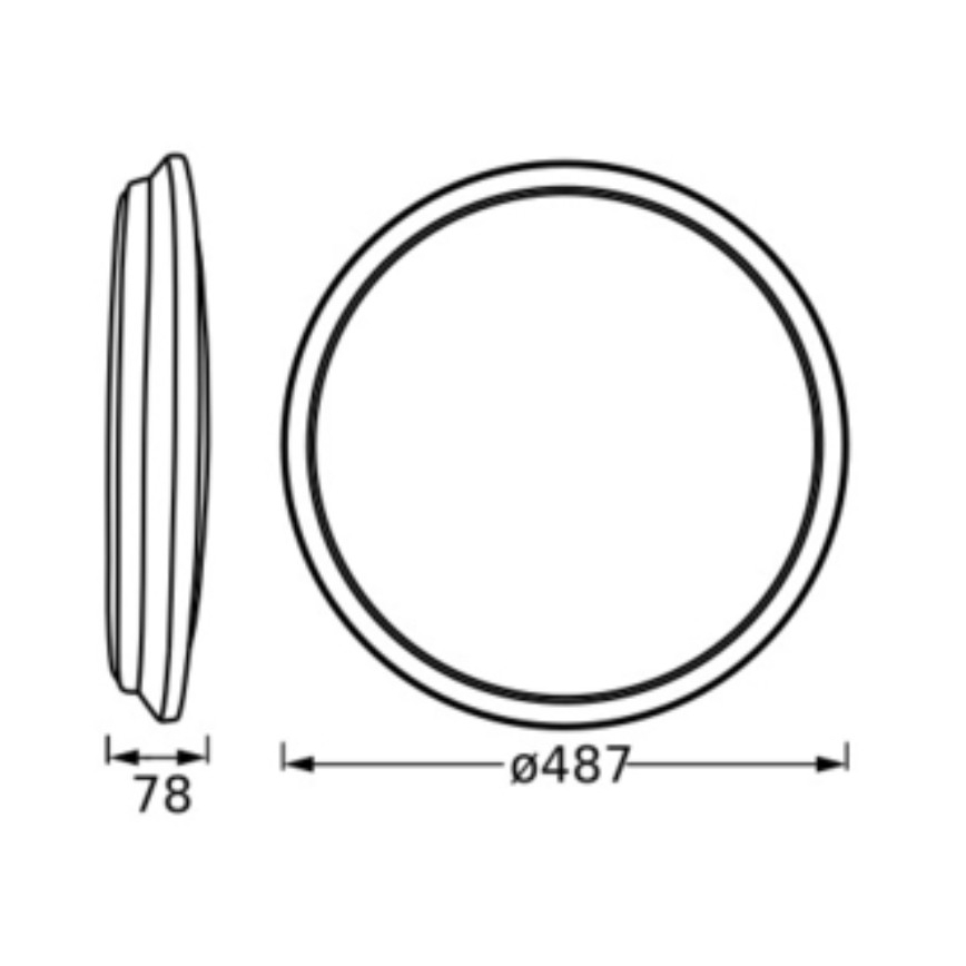 Osram - LED таванно осветително тяло ORBIS DUBLIN LED/36W/230V Ø 49 см, сребристо
