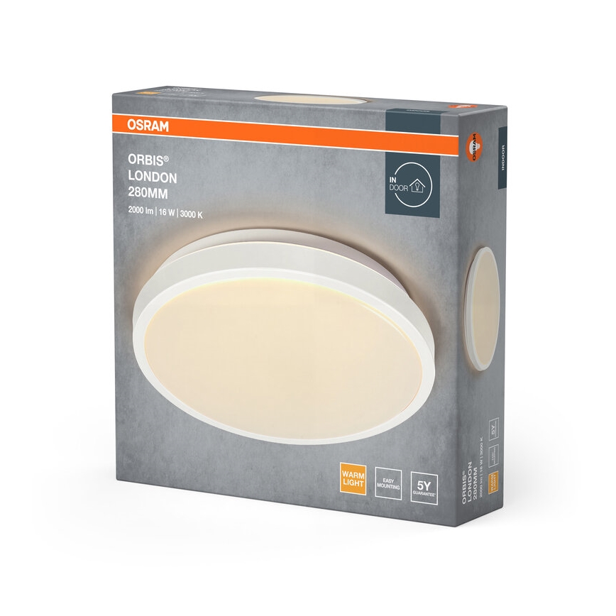 Osram - LED таванно осветително тяло ORBIS LONDON LED/16W/230V Ø 28 см бяло