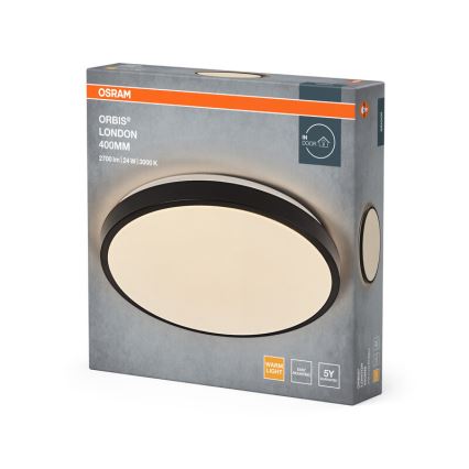 Osram - LED таванно осветително тяло ORBIS LONDON LED/24W/230V Ø 39,5 см черно