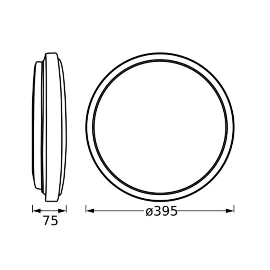 Osram - LED таванно осветително тяло ORBIS LONDON LED/24W/230V Ø 39,5 см черно