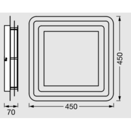 Osram - LED таванно осветително тяло ORBIS SPIRAL LED/26W/230V 45x45 см бяло