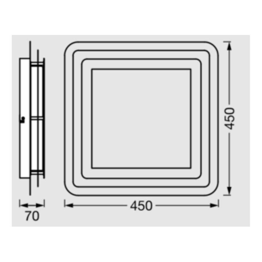 Osram - LED таванно осветително тяло ORBIS SPIRAL LED/26W/230V 45x45 см бяло