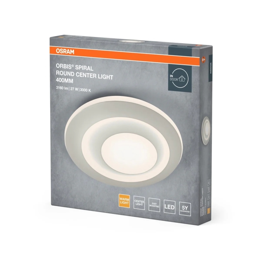 Osram - LED таванно осветително тяло ORBIS SPIRAL LED/27W/230V Ø 40 см бяло
