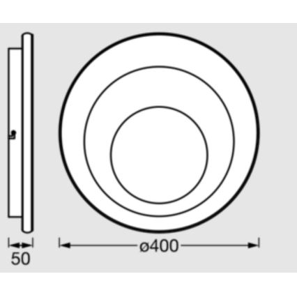 Osram - LED таванно осветително тяло ORBIS SPIRAL LED/27W/230V Ø 40 см бяло