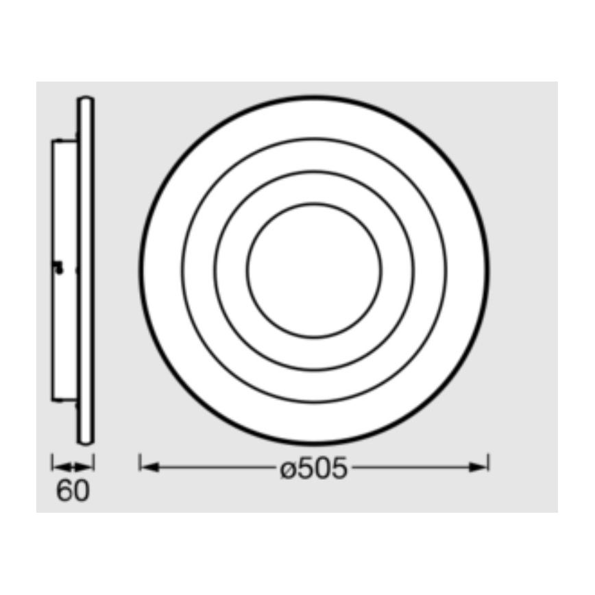 Osram - LED таванно осветително тяло ORBIS SPIRAL LED/42W/230V Ø 50,5 cm бяло
