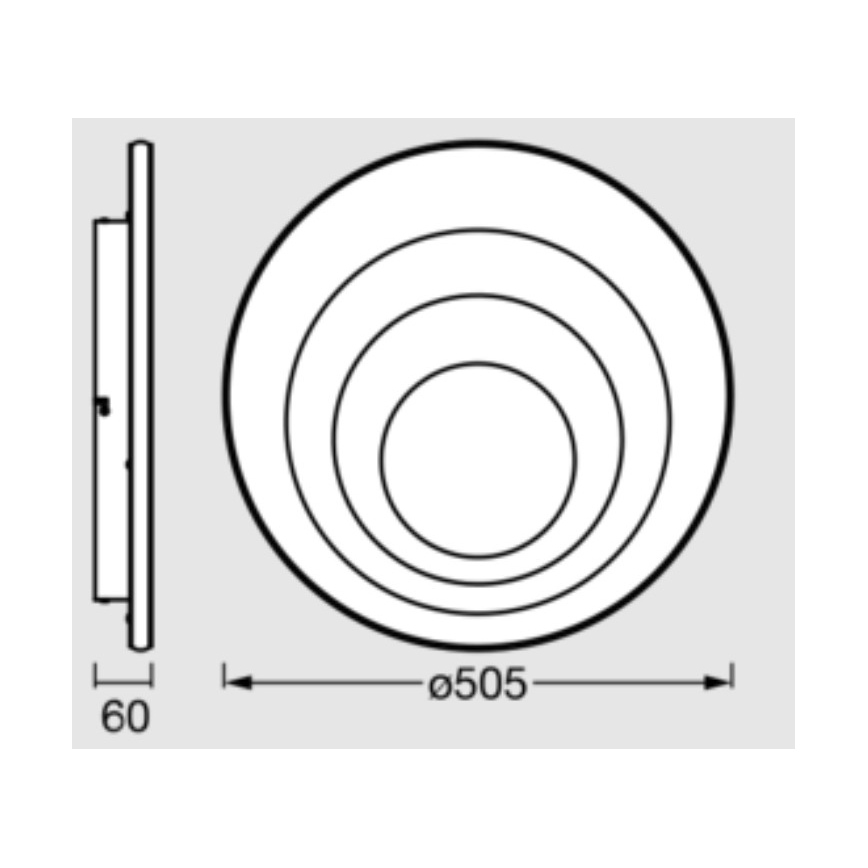 Osram - LED таванно осветително тяло ORBIS SPIRAL LED/42W/230V Ø 50,5 см, бяло