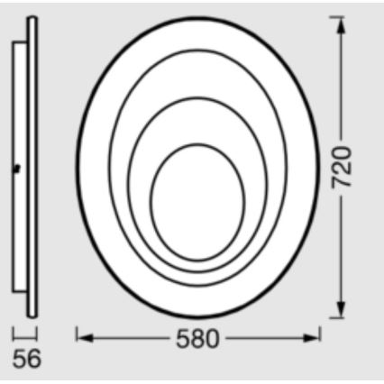 Osram - LED таванно осветително тяло ORBIS SPIRAL LED/63W/230V бяло